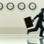 Running Out of Time Business Man running